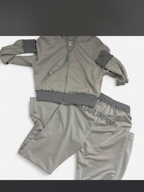 Grey Zip Hoodie & Joggers Lounge Set